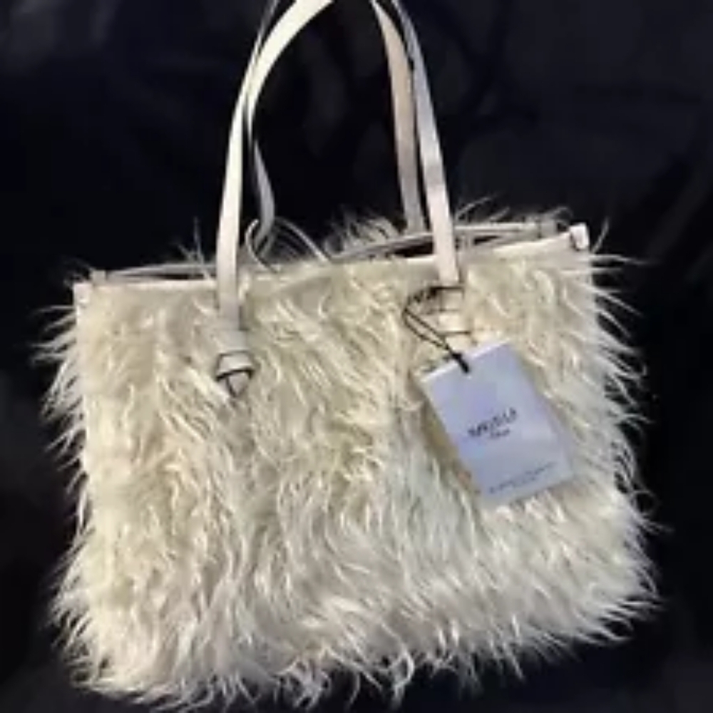 Designer Gianni Chiarini Fur Tote Bag